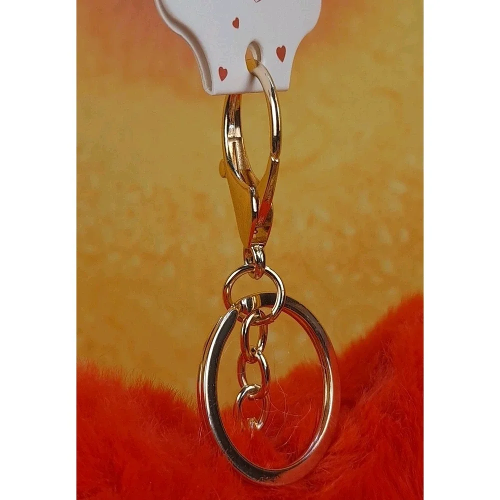 Crystal Collection Red Heart Shaped Keychain Purse‎ Charm Backpack Clip 4.5
